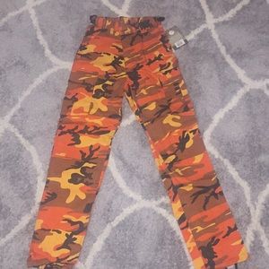 Orange Camo cargo Pants